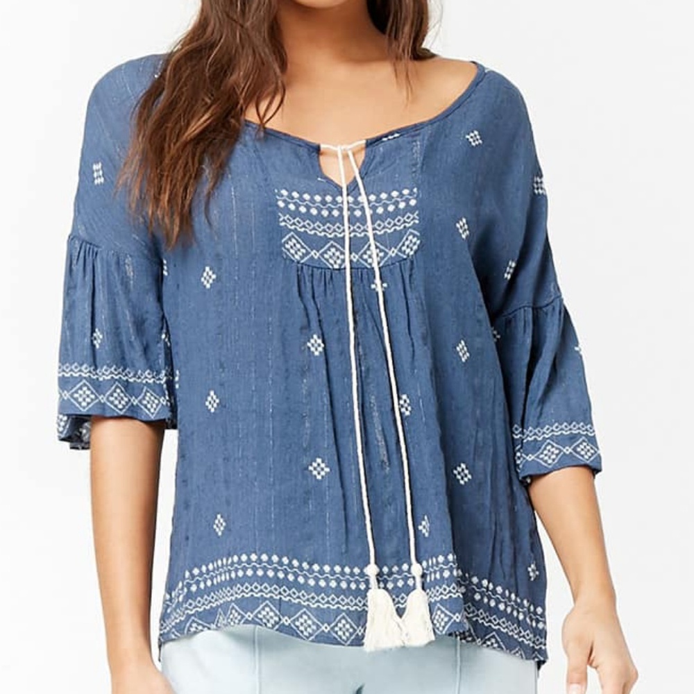 Peasant Woven Top size Small